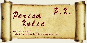 Periša Kolić vizit kartica